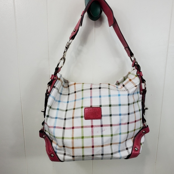 Coach pink plaid tote - Picture 13 of 13